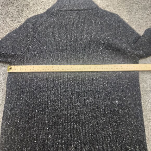Gap Sweater Mens‎ Medium 1/4 Zip Jacket Lambswool Grey Preppy Heavy Soft Grey - Picture 7 of 10